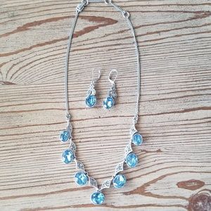 Givenchy crystal drop earrings & necklace